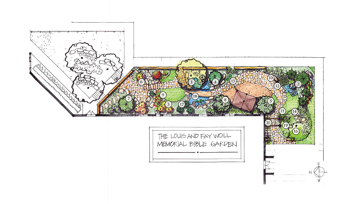 Louis & Fay Woll Memorial Bible Garden | Great Oaks Landscape